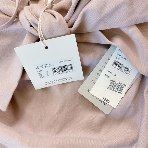 Missguided Front tie mini dress - Lilac - Picture 3 of 3